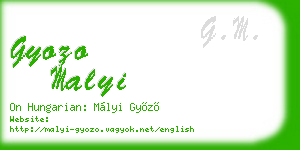 gyozo malyi business card
