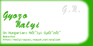 gyozo malyi business card